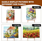 AROIC 15In Wood Easels, Easel Stand for Painting Canvases, Tripod Art Easel, Painting Party Easel, Kids Student Tabletop Easels for Painting, Portable Canvas Photo Picture Sign Holder （16PCS）