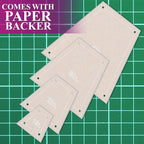 Quilting Acrylic Template Set | Precision Tools for Quilting Enthusiasts | Tumbler Blocks Design | Includes Sizes 4", 3", 2", 1" | 1/8 Clear Acrylic | 1/4" Seam Allowance for Accuracy