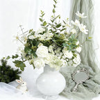 Artificial Flowers Foam Fake Roses 25pcs White Roses with Stems for Home Decor DIY Wedding Bouquets Party Bridal Shower Centerpieces Faux Flower Arrangements Tables Decorations