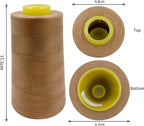 Tortoise 4 Cones of 3000 Yards Each Spool Thread for All Purpose, Serger, Overlock, Quilting, Sewing Machine - 100% Polyester, 40S/2 Macchiato