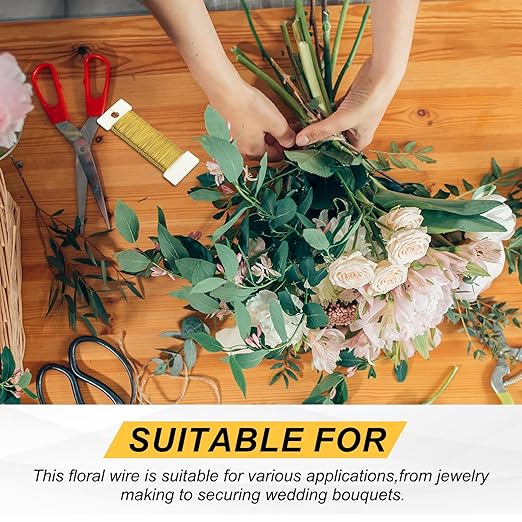 MECCANIXITY 190 Yards/575 Feet 27 Gauge Metal Floral Wire Black Flexible Paddle Thin Floral Wires for Craft, Christmas Wreath, Flower Arrangement, Wedding, Total 5 Roll