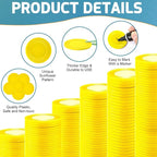 Coopay 1000 Pieces Plastic Poker Chips, Bingo Chips Bulk Learning Counters Disks Poker Card Game, Counting Markers for Math Practice, Game Tokens and Teaching Rewards, 25 mm/ 1 Inch (Yellow)