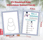Roll A Snowman Game, Christmas Dice Games for Families & Large Groups-25 Players, Christmas Party Games for Adults, Winter Holiday Decorations White Elephant Gifts Ideas