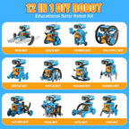 AESGOGO 12 in 1 STEM Solar Power Robots Toys for Boys Age 8-12, DIY Educational Science Building Experiment Robotic Kit for Kids, Christmas Birthday Gifts for Boys Girls Teens Aged 8 9 10 11 12 13