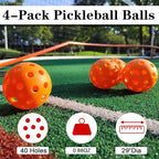 Zdgao Pickleball Set with Net for Driveway, 22 FT Regulation Size Pickle Ball Net Set with Pickleballs, Court Markers and Carry Bag, Steady Metal Frame for Outdoor, Indoor Court