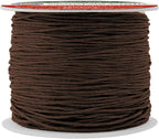 Mandala Crafts 1mm 109 Yards Bistre Brown Cotton Waxed Cord for Jewelry Making Bracelet Cord Waxed String - Beading String Thread Jewelry Cords for Necklaces String