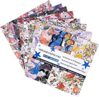 Origami Paper Kit 50 Sheets 6 Inch Square Double Sided Color 10 Vivid Colors for Hand Crafts Origami Paper Arts Creativity.Flowers and Birds