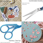 BIHRTC 4.5Inch Small Sewing Scissors Stainless Steel Sharp Tip Scissors with Leather Protect Cover for Embroidery Craft Needle Work Art Work Handcraft Threading