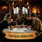 Melee Mats DND Map Starter Kit for Dungeons & Dragons Game - 35” x 48", Wet/Dry Erase Battle Terrain Grid - Ultimate Tabletop Gaming Experience with Accessories
