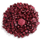 Yoption 360Pcs Burgundy Sealing Wax Beads with 2 Spoons and 4 Tea Candles for Wax Seal Stamps, Cards, Wedding Invitations, Wine Packaging, Gift Wrap, Envelopes