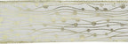 MEEDEE Gold Wired Ribbon - 2.5 Inch Sheer Organza With Horizontal Stripes and Polka Dots - 25 Yards for Gift Wrapping, Garland