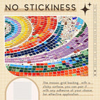 24 Set 12 x 12 Mosaic Mesh for Back Mounted Tile Fiberglass Mosaic Mesh Backing Boast for Tile Installation Supplies Tools (Non Sticky)