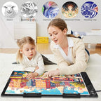 LUXJOYFUL A2 Large Rechargeable Light Box for Tracing,Diamond Painting Light Board 3 Color and stepless dimming,Built-in 5200mAh Battery,Ultra-Thin LED Light Pad for Drawing Vinyl Weeding Animation