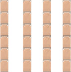 ImpressArt - Premium Metal Stamping Rectangle Blanks for Metal Stamping and Jewelry Making (24 Pack) (7/16" x 3/4" Rectangle w/ 2 Holes, Copper)