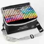 Soucolor Alcohol Markers 204 Colors with Case & Holders, Dual Tips Chisel & Fine Art Markers for Adult Coloring Kids Drawing, Artist Markers Art Supplies for Blending Sketching