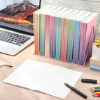 Handepo 100 Pack Composition Notebooks A5/A6 Ruled Lined Composition Kraft Notebooks Bulk Soft Cover Journals Travel Diary Memo for Students Classroom Office Supplies(A5,Gradient Color)