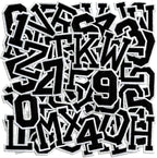 Letter and Number Iron On Patches, A-Z Alphabet and Numbers 0-9 Embroidery Applique Patch, DIY Decorative Heat Press Patches for Clothing Jeans Jackets Backpacks Hats (Black 72 Pcs)
