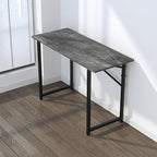 Folding Computer Desk 47 inch Writing Gaming Computer Camping Table, No Assembly Required Home Office Desk, Grey