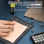 33 PCS Leather Stamping Tool Set, 32 PCS Leather Stamps Patterns + 1 Stamping Handle for Craft, Quality Craft Tool Stamp Set for DIY Beginners and Professionals