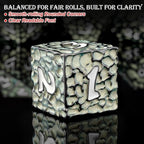 Haxtec Metal DND Dice Set Polyhedral D&D Dice Compatible with Dungeons and Dragons Gift TTRPG Black Green Metal Dice