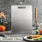 2 Pack Titanium Cutting Board - 100% Pure Titanium Cutting Boards For Kitche,Easy to clean, Double-sided food-grade Cutting Board For Meats, Fruits And Vegetables (X-Large)
