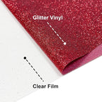 Red Glitter HTV Heat Transfer Vinyl, 12" x 5ft lron on Vinyl, for T-Shirt Ironing, Vinyl HTV Easy to Cut and Weed, The Best Choice for DIY Creativity. (red, 12" x5ft)