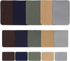 30 Pieces Twill Fabric Patches Fabric Repair Patches Iron on Twill Patch Clothing Repair Patch Kit for Jacket Clothes, 5 Colors and 3 Sizes, 4.9 x 6.9 Inches, 3.7 x 4.1 Inches, 2 x 3 Inches