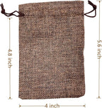 Palmhomee Pack of 25 Burlap Gift Bags with Drawstring Linen Jewelry Pouches Wedding Hessian Jute Bags for Birthday Jewelry and Treat Pouches Party Wedding Favors Gift Art and DIY Craft   (4x5.6 Inch, Coffee)