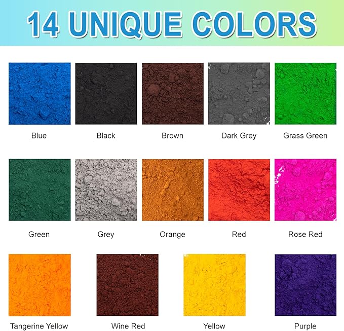 GOODTAKE Iron Oxide Powder, Green Concrete Color Pigment, Green Grout Colorant, Color Dye for Cement, Concrete, Clay, Pastel, Mortar, Grout, Mix DIY, Epoxy Resin (Green, 8 oz)