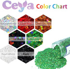 Ceya Holographic Chunky Glitter, 1 LB/ 16OZ Laser Diamond Silver Bulk Craft Glitter Mixed Chunky Fine Glitter Bottled Metallic Flake Nail Sequins for Resin, Tumblers, Scrapbooking, Festival Decor, Art
