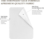 KING MOUNTAIN 100% Cotton Fabric Iron-on Repair Patch, Inside&Outside Clothes Repair Patch, 3"x60" with Backing Glue Repair Decorative Patch kit (White)
