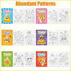 JAPBOR Pizza Coloring Book - 24PCS Mini Pizzas Themed Color Books Bulk for Kids Party Favors, Delicious Pizza Small Painting Pages for Birthday Gifts Class Drawing Colouring Game Goodie Bags Fillers