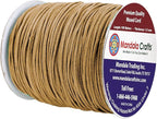 Mandala Crafts 1.5mm 109 Yards Tan Cotton Waxed Cord for Jewelry Making Bracelet Cord Waxed String - Beading String Thread Jewelry Cords for Necklaces String