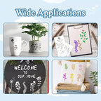 36 Pieces Flower Stencils for Painting on Walls,Reusable Floral Stencils,DIY Craft Drawing Templates Set for Wall Paper Canvas Home Decor