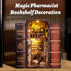 CUTEBEE Book Nook Kit, DIY Booknook Miniature House Tiny House 3D Wooden Puzzle Dollhouse Kit for Adults and Teens, Bookshelf Insert Decor, DIY Craft Gift Model Build