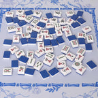 American Mahjong Tile Set with 166 Navy Blue Back Tiles (1.2”, Tiles Only)