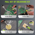WORKPRO Soldering Iron Kit, 90W Soldering Gun with Digital Display and Iron Tips, 11-in-1 Adjustable Temperature Welding Kit for Electronic Repair, DIY Enthusiasts and Jewelry Makers (110V US Plug)