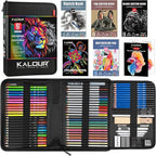 82 Drawing Set Sketching Kit, Art Set with Fluorescent, Colored, Watercolor, Metallic, Graphite, Charcoal Pencils, 5 Sketchbook and Coloring Book, Gift for Artists Adults Teens Beginner