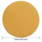 6-Inch No-Hole Hook and Loop Sanding Discs 100-Grit, Random Orbital Sandpaper for Automotive and Woodworking, 100-Pack