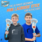 Mini Toss Lacrosse Set – The Ultimate Game for the Backyard and Pool- Fun Gift for Kids - Comes with Water Skipping Ball & Rubber Ball - Comes with Full Size Large Basket for Easier to Catch & Throw