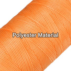 uxcell Leather Sewing Waxed Thread, 284 Yards / 260m 0.8mm 150D Flat Polyester All-Purpose Threads for Leather Crafts, Bookbinding, Orange