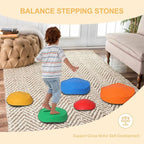 RedSwing Stepping Stones for Kids, 5pcs Non-Slip Fun Sensory Stepping Stones for Toddlers 1-3,Kid Step Stones for Balance & Coordination