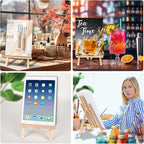 AROIC 8 Pack 15 Inch Wood Easels, Easel Stand for Painting Canvases, Art, and Crafts, Tripod, Painting Party Easel, Kids Student Table School Desktop, Portable Canvas Photo Picture Sign Holder.