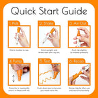 4 Dual Tip Orange Paint Pen Metallic - Fine Tip & Medium Acrylic Paint Markers - Orange Marker for Metal, Wood, Rock Painting, Canvas, Ceramic, Glass, Fabric, Leaf and Plastic - Water-based Ink