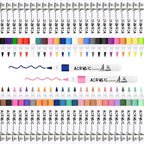 48 Color Acrylic Paint Markers - Premium Brush Tip Paint Acrylic Pens for Artists & DIY Crafters - Vibrant, Long-Lasting Markers for Rock, Ceramic, Wood, Canvas, Glass, Plastic, Calligraphy & Crafts