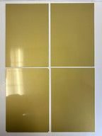 Blank Metal Plates for Laser Engraving - 4 Pack | Aluminum Sheets 0.020" Thick | CO2, Diode, Fiber Laser Compatible | Multiple Sizes & Colors (Gold (engraves black), 1x8.25 inch)