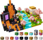 100PCS Magnetic Blocks - Magnet Cubes Toys Stacking, Build Mine Magnet World Magic Portal Set, 2025 Upgraded STEM Montessori Stacking Toy for 3+ Year Old Boys&Girls (Forest and Castle)