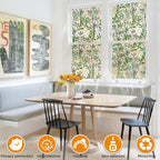 Window Privacy Film Stain Glass Window Film Rainbow Window Film Window clings Non-Adhesive Reusable Decorative for Room (Leaf Rainbow, 23.6 x 78.7 in)
