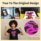 TransOurDream Tru-PHTV Printable Heat Transfer Vinyl for T Shirts (20 Sheets, 8.5x11) Full-Color Iron on Vinyl for Inkjet Printer Easy to Cut & Weed DIY Design