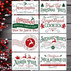 Christmas Stencils for Crafts Reusable 12” Christmas Doormat Stencil Xmas Holiday Stencils for Painting on Wood Window Porch Hanger Fabrics Decor